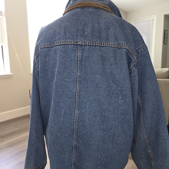 🧥Eagles Ridge Outfitters Long Denim Jacket – Quilted Lining – Size XL - Picture 6 of 7